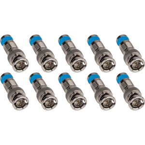 BNC RG-6 Quad Compression Connectors 10-Pack